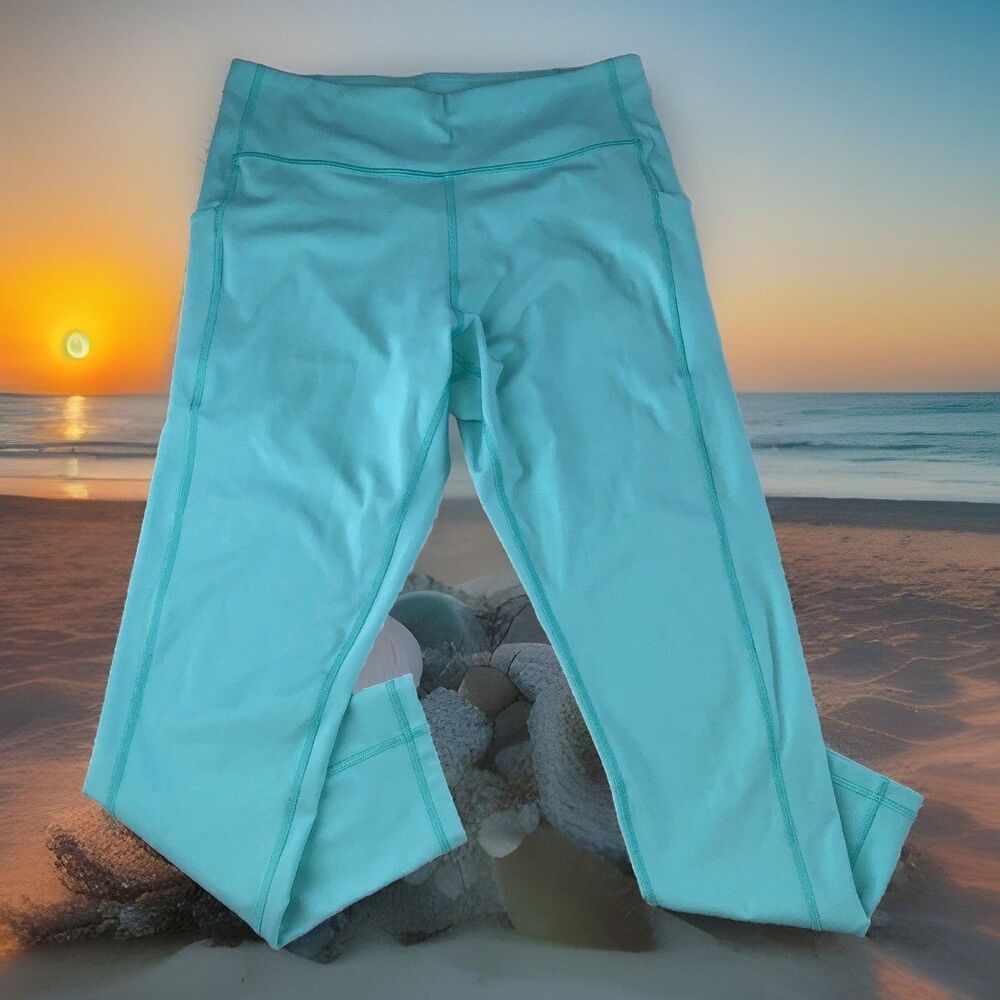 Tek Gear Ultrastretch Leggings High Rise Side Pockets Athletic Mint Green XL